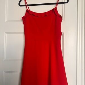 Chic Red Ruffle Mini Dress – The Impeccable Pig (Size S)